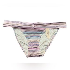 Victoria's Secret The Hottie Cheeky bikini bottom Pastel Striped Size Medium NWT